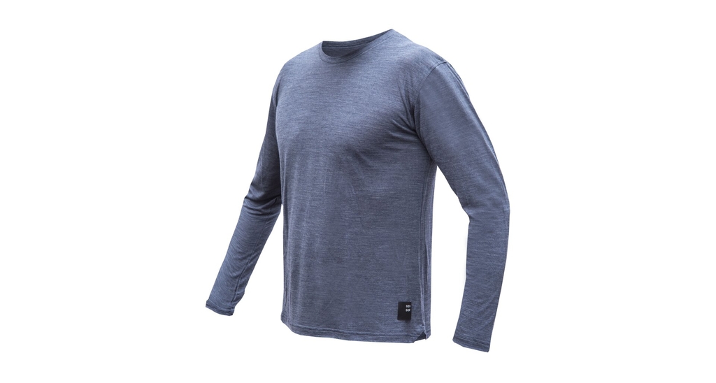 Pánské triko dl.rukáv SENSOR MERINO LITE mottled blue 