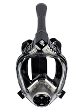 Šnorchlovací maska, černá, celoobličejová