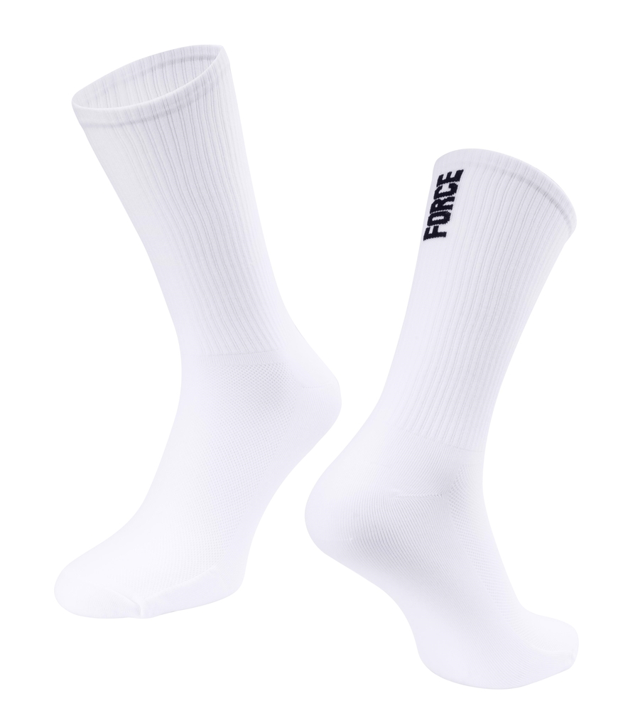 Ponožky FORCE LONGER SLIM, bílé 