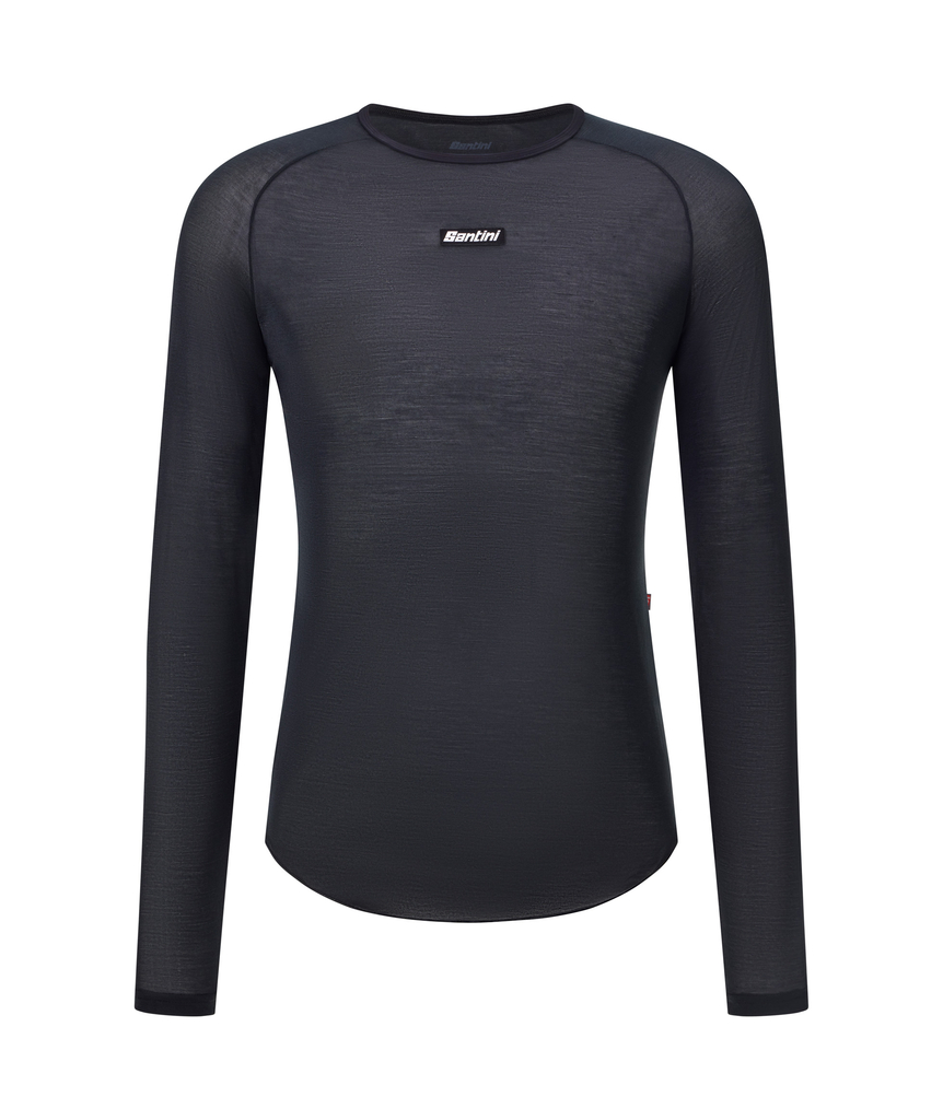 Funkční triko s dlouhým rukávem SANTINI Dry Black