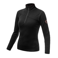 Dámská mikina krátký SENSOR MERINO UPPER zip černá 