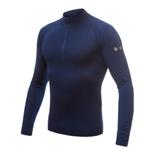 Pánské triko dl.rukáv stoják zip SENSOR MERINO ACTIVE deep blue 