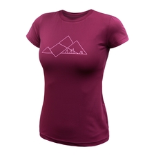 Dámské triko kr.rukáv SENSOR COOLMAX TECH GEO MOUNTAINS lilla 