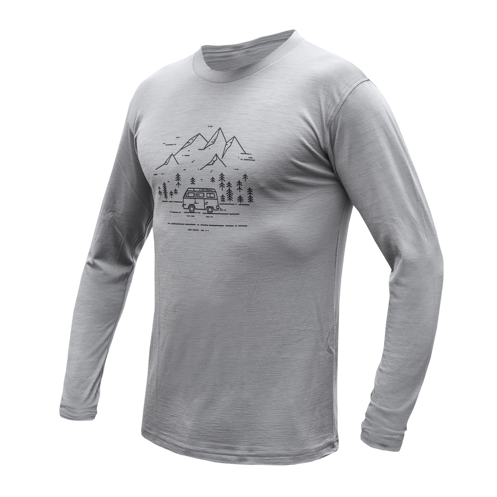 Pánské triko dl.rukáv SENSOR MERINO ACTIVE VAN LIFE šedá 