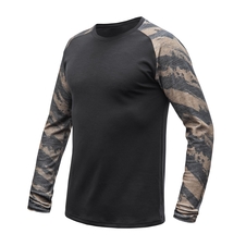 Pánské triko dl.rukáv SENSOR MERINO BLEND IMPRESS černá/brush 