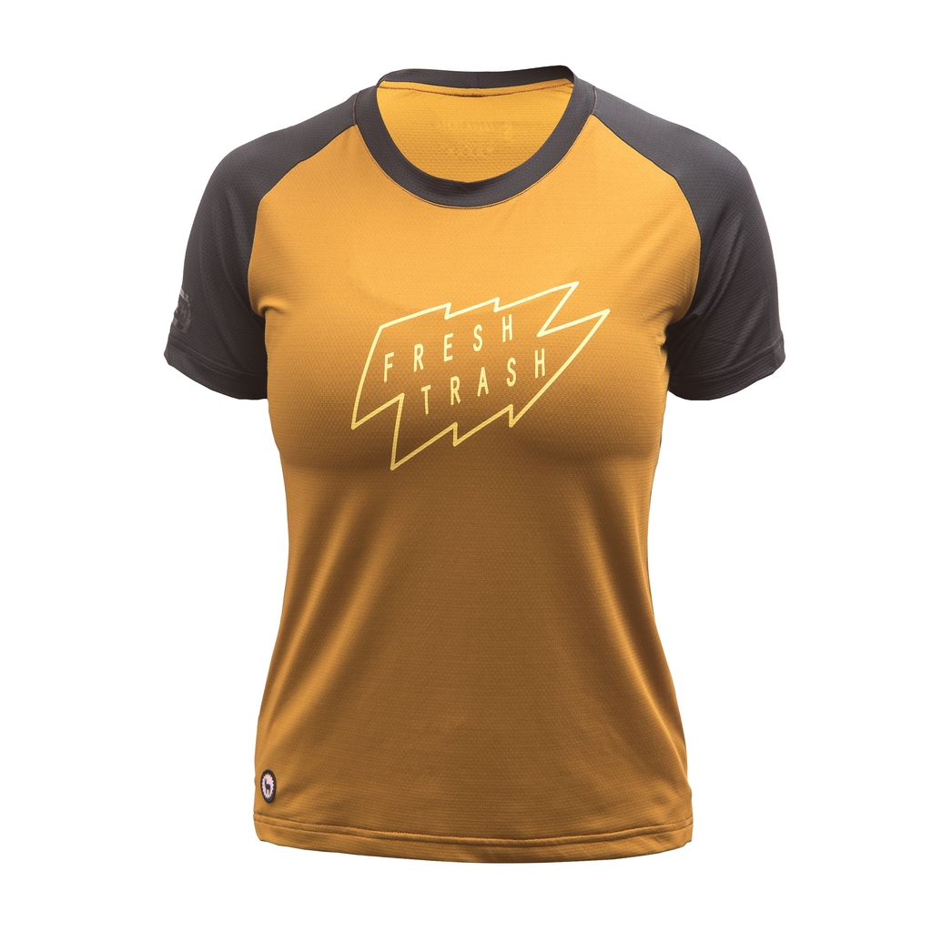 Triko Fresh Trash WOMEN'S HORIZON SHORT SLEEVE TEE GOLDEN/BLACK 