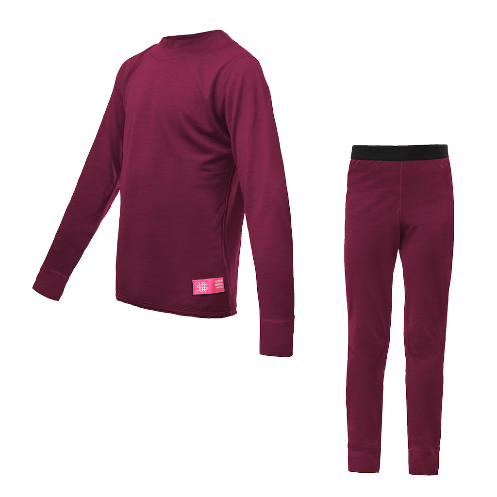 Juniorské triko dl.rukáv + spodky SENSOR MERINO ACTIVE SET lilla 