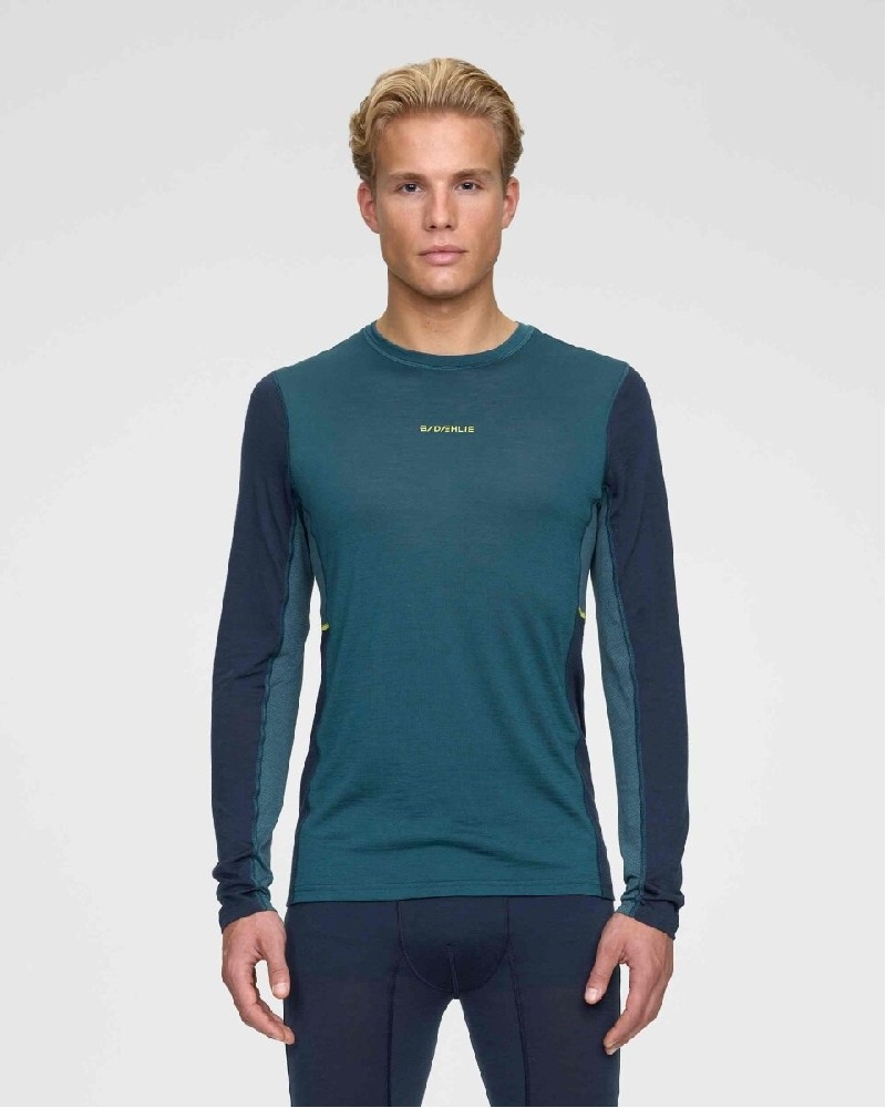 Triko BJ Performance wool LS teal