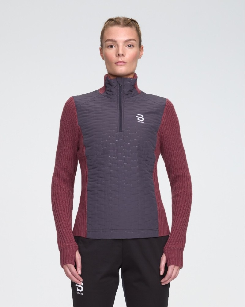 Svetr BJ Half zip comfy 2.0 W wild berry