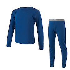 Dětské triko dl.rukáv + spodky SENSOR MERINO AIR SET tm.modrá 