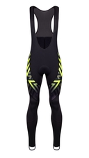 Kalhoty FORCE SPIKE se šráky a vložkou, černo-fluo