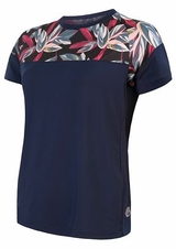 Dres krátký dámský SENSOR HELIUM deep blue/leaves