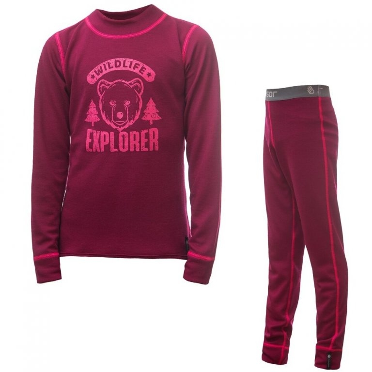 Triko dlouhé dětské SENSOR DOUBLE FACE+spodky set lilla